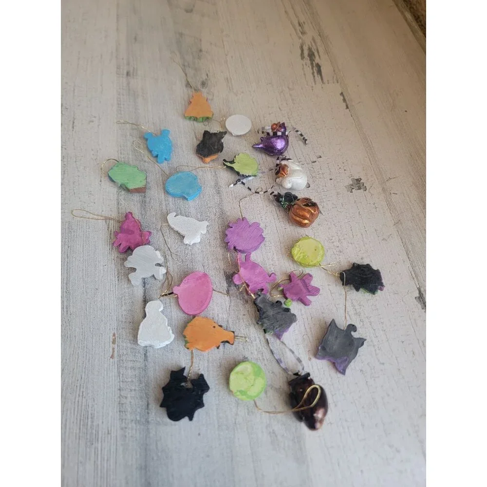 Halloween mini monster witch ornament‎ Xmas set pumpkin ghost